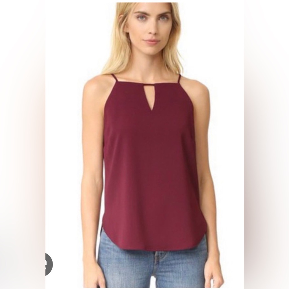🆕 AMANDA UPRICHARD Burgundy Hunter Tank Top